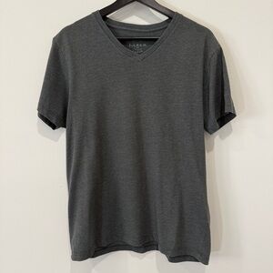 J. Crew Men's Slim Washed Gray V-Neck Shirt Size L